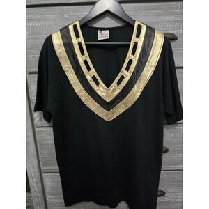 Vintage 80s Porat Art Fashion Shirt  Womens Size XL